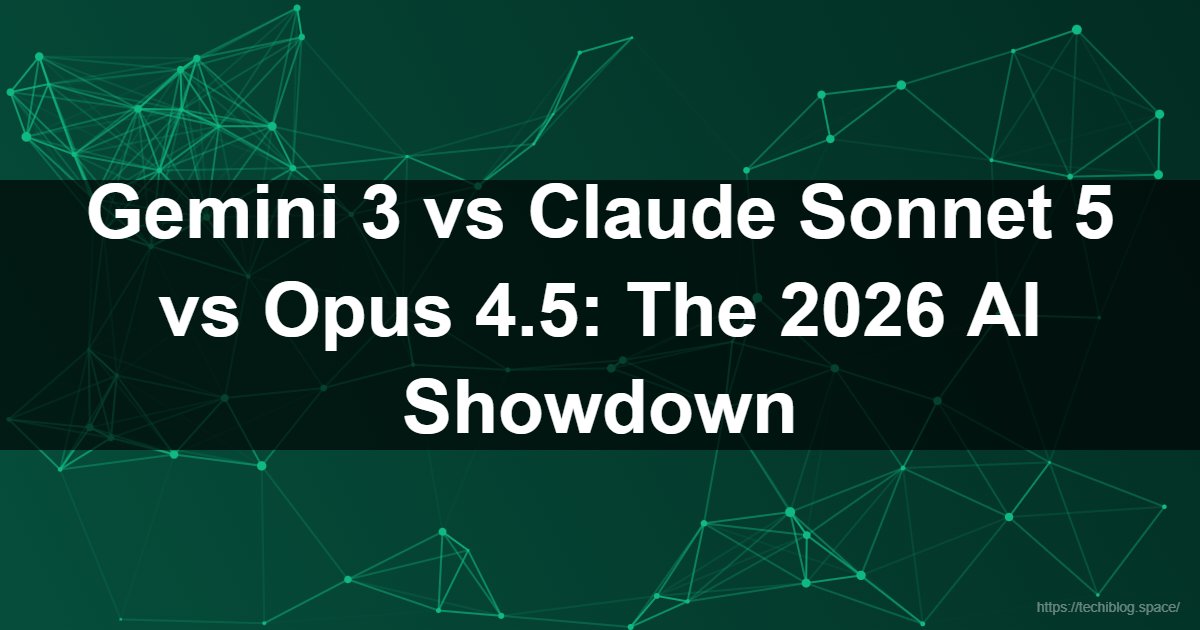 Gemini 3 vs Claude Sonnet 5 vs Opus 4.5: The 2026 AI Showdown  - Gemini 3 vs Claude Sonnet 5, Claude Opus 4.5 review, Gemini 3 Deep Think, Claude Sonnet 5 leak, AI model comparison 2026, best AI for coding 2026